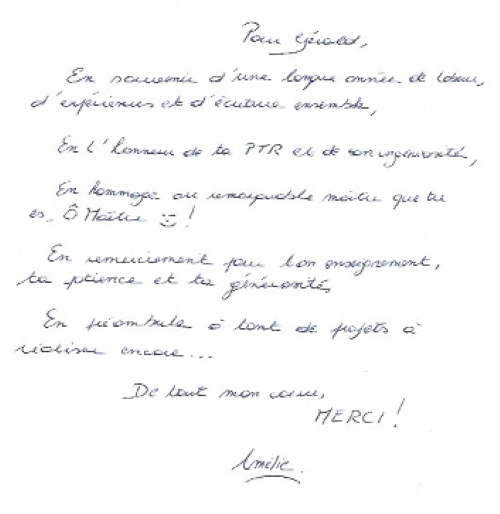 Dédicace mémoire Amélie Simon