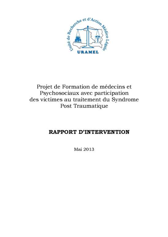 RAPPORT de l’URAMEL (Unité de Recherche et d’Actions Médico-Légales)