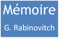 Mémoire G. Rabinovitch