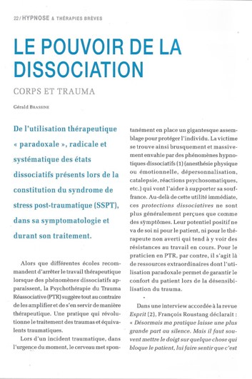 Le Pouvoir de la Dissociation - Corps et Trauma