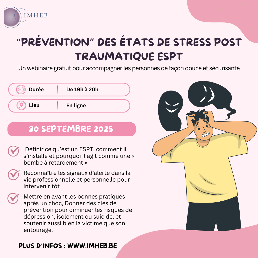Webinaire gratuit : "Prévention" des états de stress post traumatique ESPT